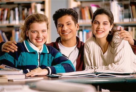 simsearch:700-00152710,k - Portrait of Teenagers in Library Stock Photo - Rights-Managed, Code: 700-00015113
