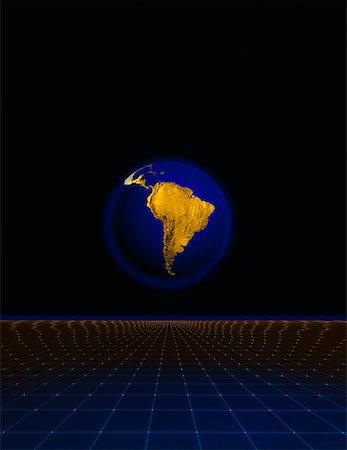 Globe en Amérique du Sud Photographie de stock - Rights-Managed, Code: 700-00015396