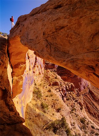 daryl benson canyon - Hiking, Mesa Arch Canyonlands National Park Utah, USA Stock Photo - Rights-Managed, Code: 700-00016110