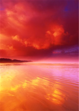 Long Beach at Sunset Pacific Rim National Park British Columbia, Canada Stock Photo - Rights-Managed, Code: 700-00016231