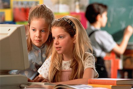 simsearch:700-00014462,k - Girls Using Computer in Classroom Stock Photo - Rights-Managed, Code: 700-00017232