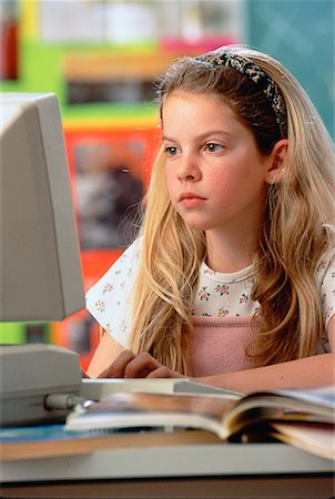 simsearch:700-00014462,k - Girl Using Computer in Classroom Stock Photo - Rights-Managed, Code: 700-00017233