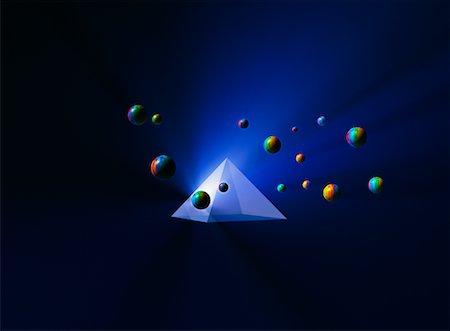 simsearch:700-00017901,k - Pyramid and Floating Spheres Stock Photo - Rights-Managed, Code: 700-00017262