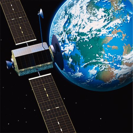 simsearch:600-00911139,k - Satellite and Earth Foto de stock - Con derechos protegidos, Código: 700-00017495