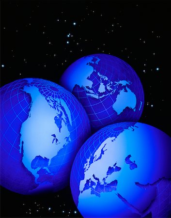 simsearch:700-00012076,k - Three Globes Displaying Continents of The World Stock Photo - Rights-Managed, Code: 700-00017607