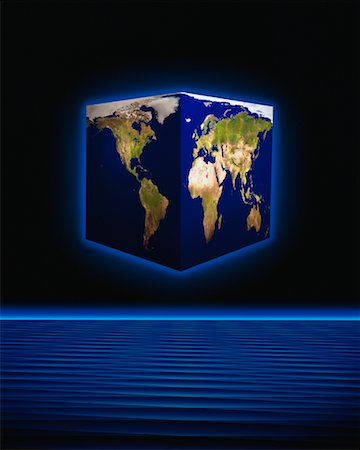 World Map on Cube Stock Photo - Rights-Managed, Code: 700-00017610
