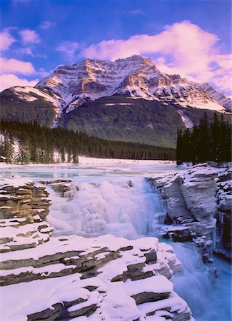 simsearch:700-00549255,k - Athabasca Falls Jasper National Park Alberta, Canada Stock Photo - Rights-Managed, Code: 700-00018124