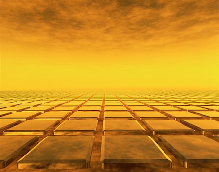 perspective grid horizon - Grid and Sky Stock Photo - Rights-Managed, Code: 700-00018387