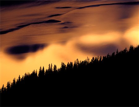 Peyto Lake at Dusk Banff National Park Alberta, Canada Stock Photo - Rights-Managed, Code: 700-00018785