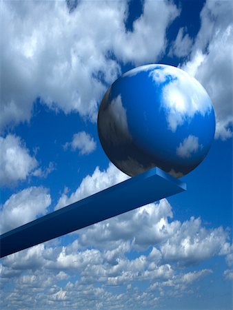 simsearch:700-00017861,k - Sphere on Board in Sky with Clouds Stock Photo - Rights-Managed, Code: 700-00018898