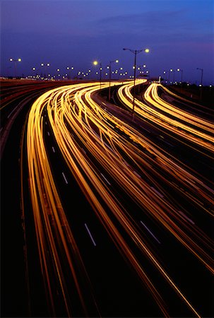 peter griffith - Light Trails on Highway at Night Toronto, Ontario, Canada Stock Photo - Rights-Managed, Code: 700-00018956