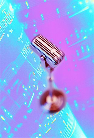 Antique Microphone and Sheet Music Stock Photo - Rights-Managed, Code: 700-00019262