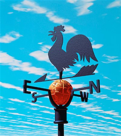 photos of cock wind direction - Weathervane Stock Photo - Rights-Managed, Code: 700-00019348