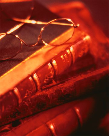 simsearch:700-00022768,k - Close-Up of Eyeglasses on Stack Of Antique Books Stock Photo - Rights-Managed, Code: 700-00019902