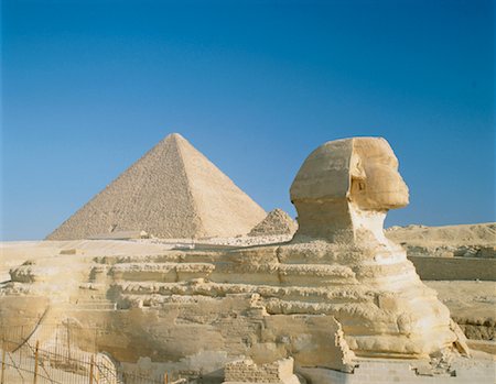 Sphinx and Pyramids Giza, Egypt Stock Photo - Rights-Managed, Code: 700-00010080