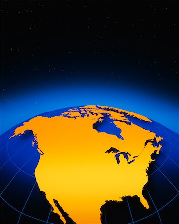 free trade - Map North America Fotografie stock - Rights-Managed, Codice: 700-00010466