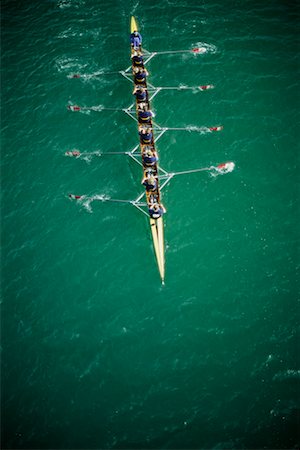 sculling boat view from above - Rowers Stock Photo - Rights-Managed, Code: 700-00010573