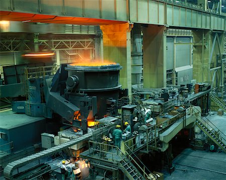 simsearch:700-00083195,k - Concast Area in Steel Mill Stock Photo - Rights-Managed, Code: 700-00010748