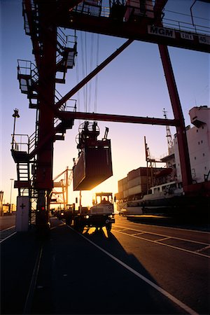 shipping containers on trucks - Container Shipping Stock Photo - Rights-Managed, Code: 700-00011184