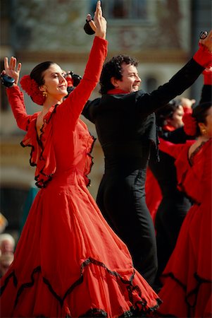 spain traditional costumes women - Flamenco Dancers Spain Stock Photo - Rights-Managed, Code: 700-00011626