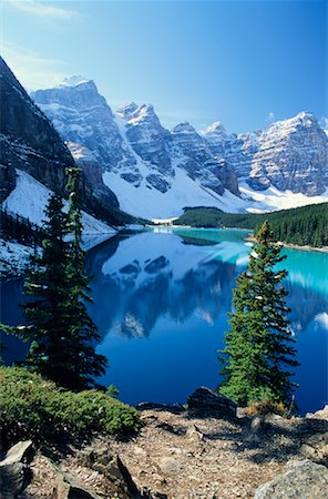 Moraine Lake Banff National Park Alberta, Canada Foto de stock - Direito Controlado, Número: 700-00012214