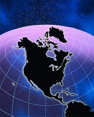 free trade - Globe North America Fotografie stock - Rights-Managed, Codice: 700-00012225