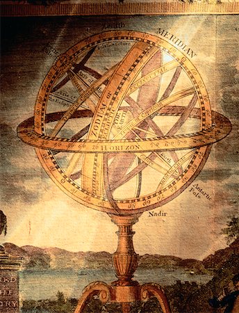 Illustratioin of Armillary Sphere Astronomical Instrument Stock Photo - Rights-Managed, Code: 700-00012223