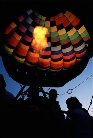 Silhouette of People Hot Air Ballooning Stock Photo - Rights-Managed, Code: 700-00012740