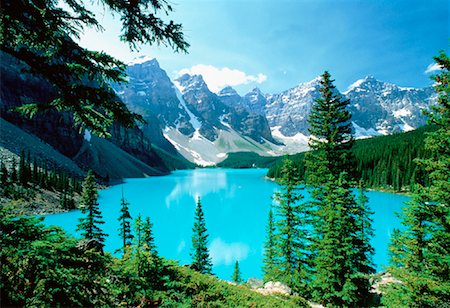 Moraine Lake Alberta, Canada Foto de stock - Direito Controlado, Número: 700-00012817