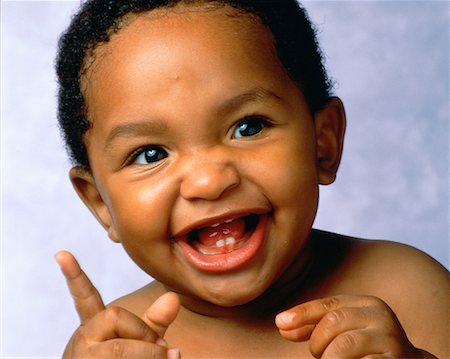 happy black child face