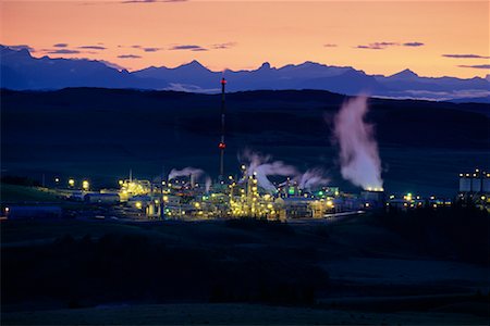 Refinery at Night Alberta, Canada Stock Photo - Rights-Managed, Code: 700-00013164