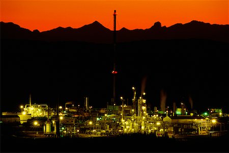 Refinery at Night Alberta, Canada Stock Photo - Rights-Managed, Code: 700-00013165