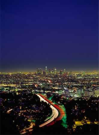 Los Angeles at Night California, USA Stock Photo - Rights-Managed, Code: 700-00013184
