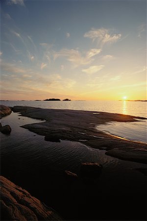 Sonnenuntergang, in der Nähe von Parry Sound Georgian Bay Area Ontario, Kanada Stockbilder - Lizenzpflichtiges, Bildnummer: 700-00013466