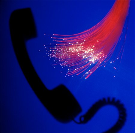 simsearch:700-00067124,k - Fibre Optics and Silhouette of Phone Receiver Stock Photo - Rights-Managed, Code: 700-00013913