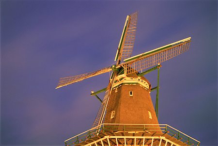 simsearch:700-00155582,k - Windmühle Kinderdijk, Niederlande Stockbilder - Lizenzpflichtiges, Bildnummer: 700-00024229