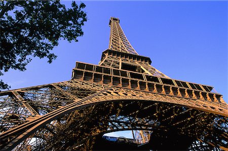 simsearch:700-00048166,k - Looking Up at Eiffel Tower Paris, France Stock Photo - Rights-Managed, Code: 700-00024233