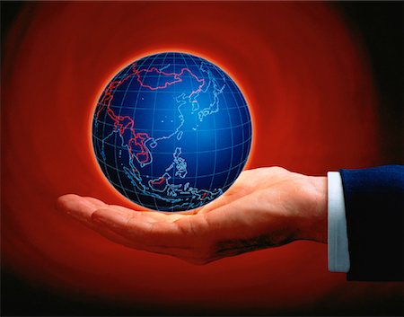 Hand Holding Globe Asia Stock Photo - Rights-Managed, Code: 700-00024715