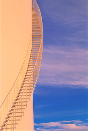 storage tank stair - Storage Drum and Staircase Stock Photo - Rights-Managed, Code: 700-00025243