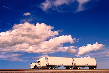 side view of a semi truck - Transport Truck Stock Photo - Rights-Managed, Code: 700-00025252