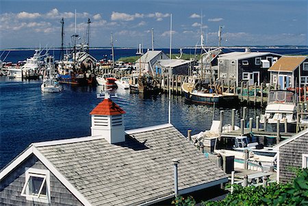 east coast fishing villages - Fishing Boats and Village Mememsha, Martha's Vineyard Massachusetts, USA Stock Photo - Rights-Managed, Code: 700-00025332