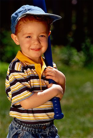 simsearch:700-00199108,k - Portrait of Boy Holding Baseball Bat Outdoors Stock Photo - Rights-Managed, Code: 700-00025633