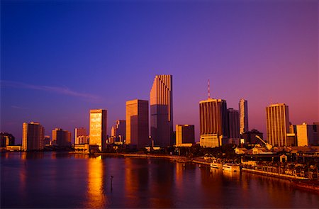 simsearch:700-00070996,k - City Skyline at Sunset Miami, Florida, USA Stock Photo - Rights-Managed, Code: 700-00025797