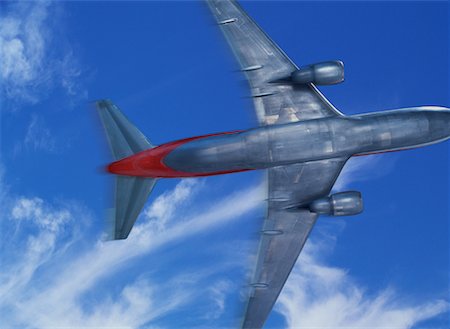 simsearch:700-02686043,k - Looking Up at Airplane in Flight Stock Photo - Rights-Managed, Code: 700-00026232