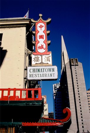 Restaurant and Transamerica Pyramid, San Francisco California, USA Stock Photo - Rights-Managed, Code: 700-00026463