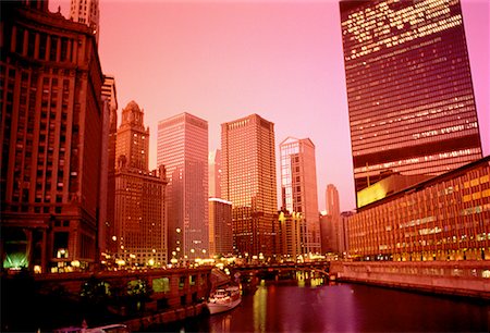 simsearch:700-00074497,k - Paysage au crépuscule, Chicago, Illinois, Etats-Unis Photographie de stock - Rights-Managed, Code: 700-00026483