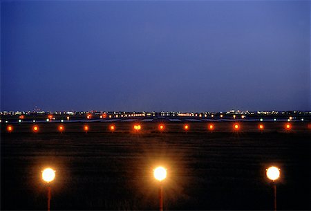 Airport Runway at Dusk Stock Photo - Rights-Managed, Code: 700-00026691