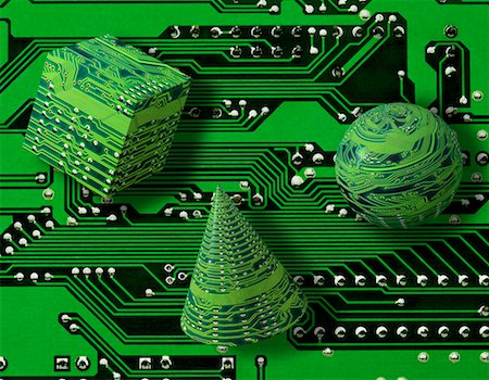 simsearch:700-00017861,k - Circuit Board Cube, Cone and Sphere Stock Photo - Rights-Managed, Code: 700-00026777