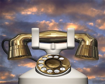 simsearch:700-00046550,k - Antique Telephone in Sky Stock Photo - Rights-Managed, Code: 700-00026889
