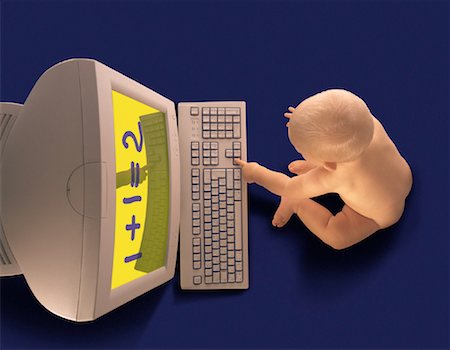 simsearch:700-00074902,k - Overhead View of Baby Using Computer Stock Photo - Rights-Managed, Code: 700-00026930